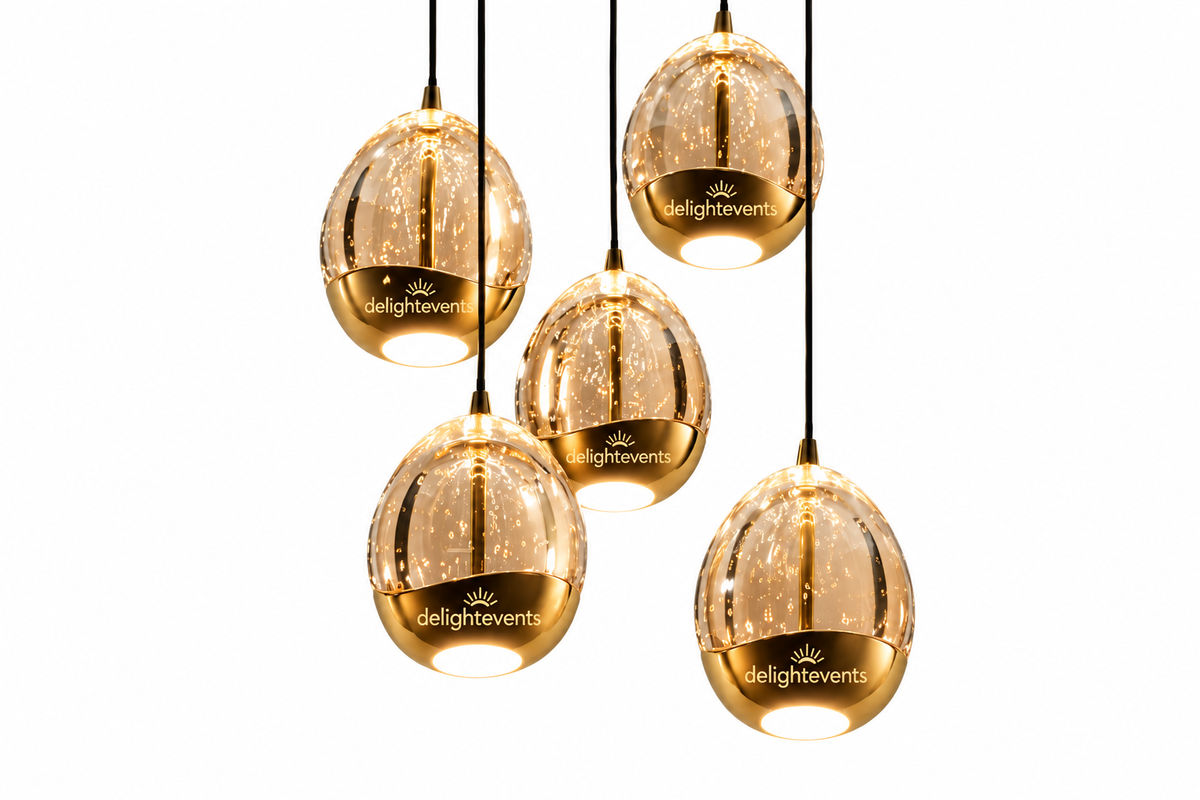 delightevents 5-Light Gold Pendant Chandelier