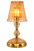 delightevents Amber Glass Table Lamp