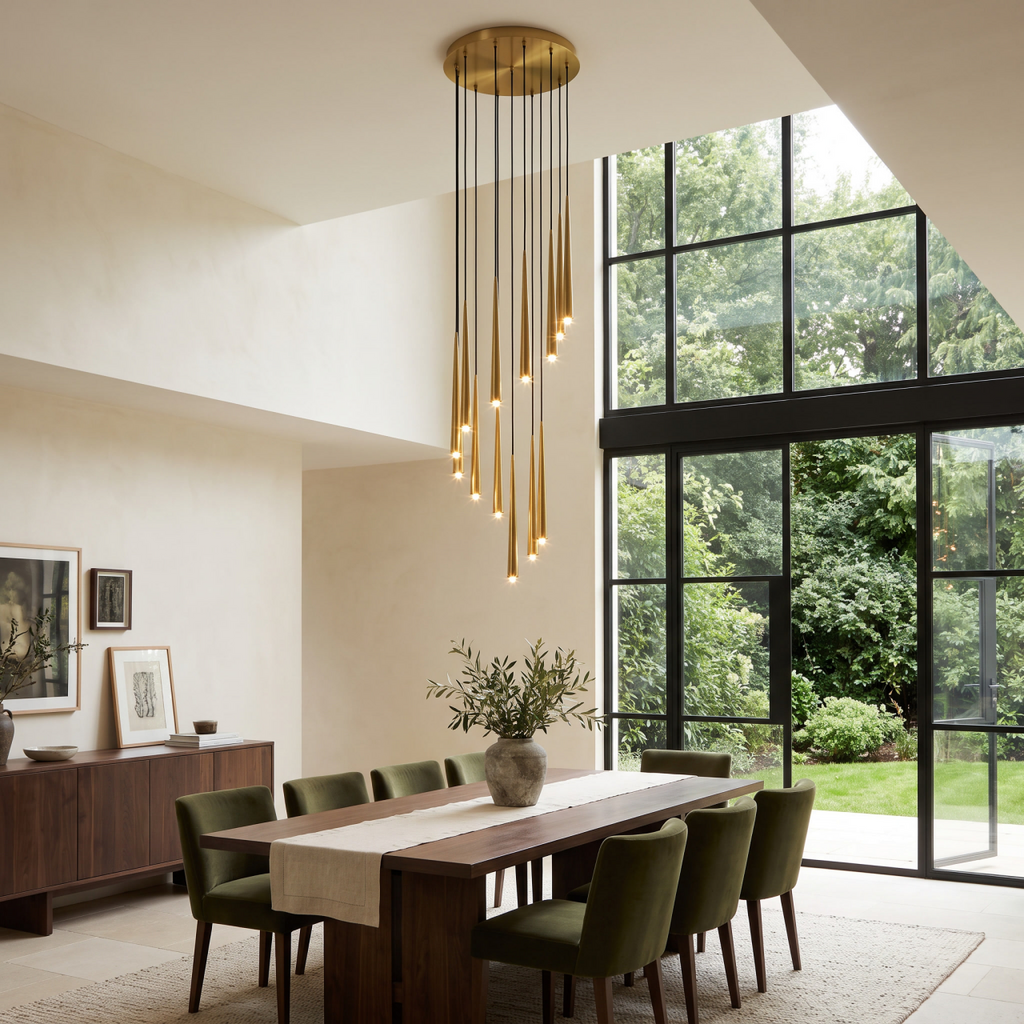 delightevents Gold Multi-Pendant Ceiling Light