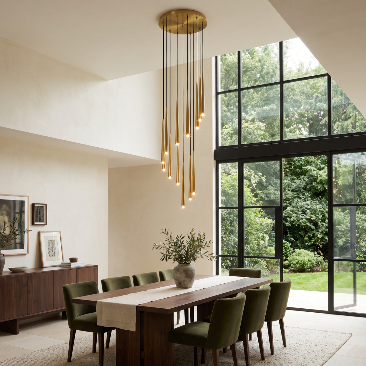 delightevents Gold Multi-Pendant Ceiling Light