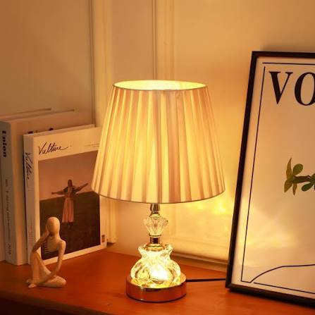 delightevents Amber Glass Table Lamp